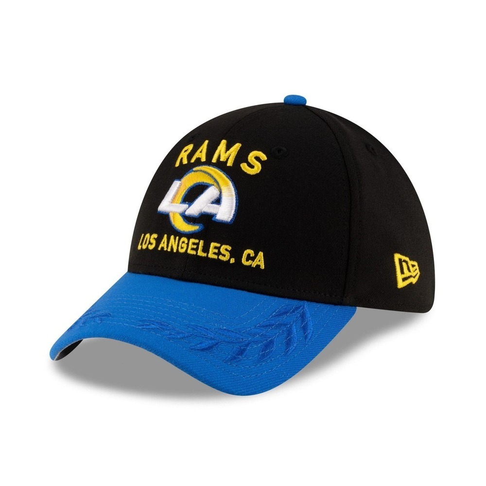 Men's New Era Black/Royal Los Angeles Rams 2025 NFL Draft 39THIRTY Flex Hat